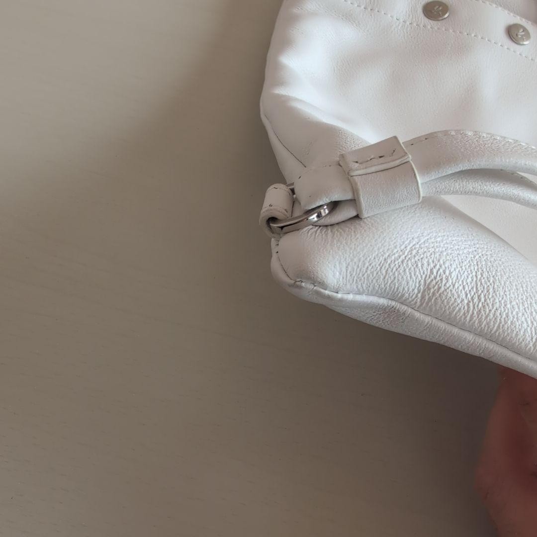 Agnes B White Drawstring Backpack Excellent - image 10