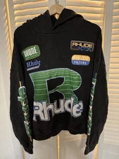 rhude hoodie large