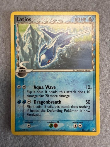 Latios 22/110 Rare Holon Phantoms Pokemon Lightly Played