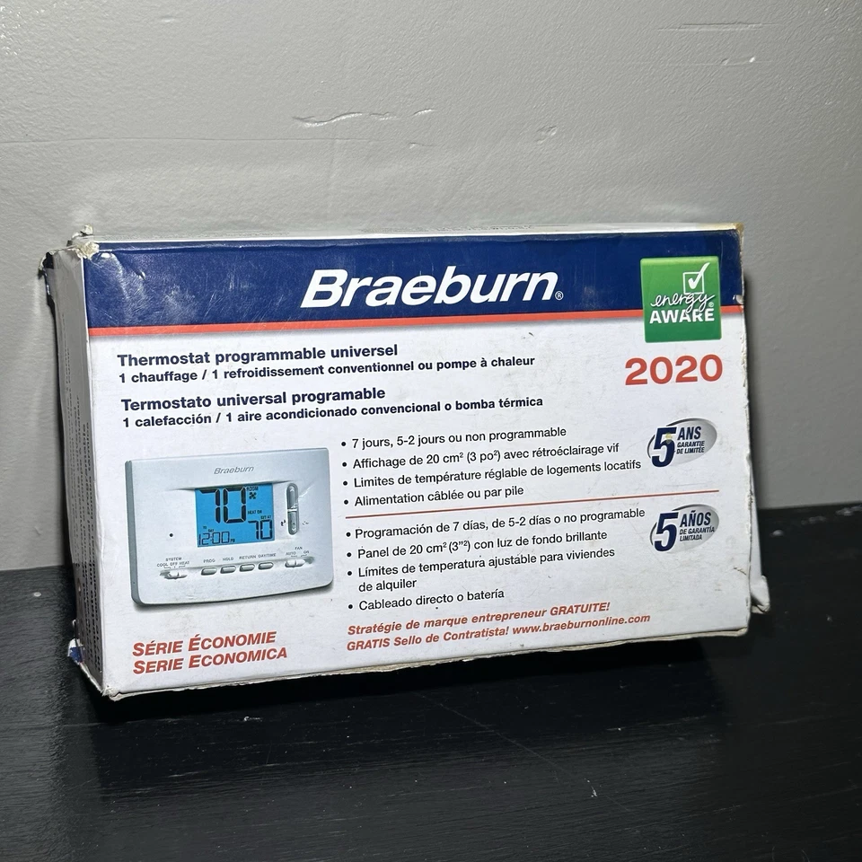 UNIVERSAL PROGRAMABLE THERMOSTAT BRAEBURN 2220 NEW IN BOX - Image 2 of 4