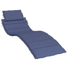vidaXL Sun Lounger Cushion Navy Blue Oxford fabric (100% polyester)