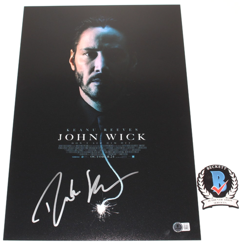 WRITER DEREK KOLSTAD SIGNED 'JOHN WICK' 12x18 MOVIE POSTER 4 CREATOR BECKETT COA - Picture 1 of 3