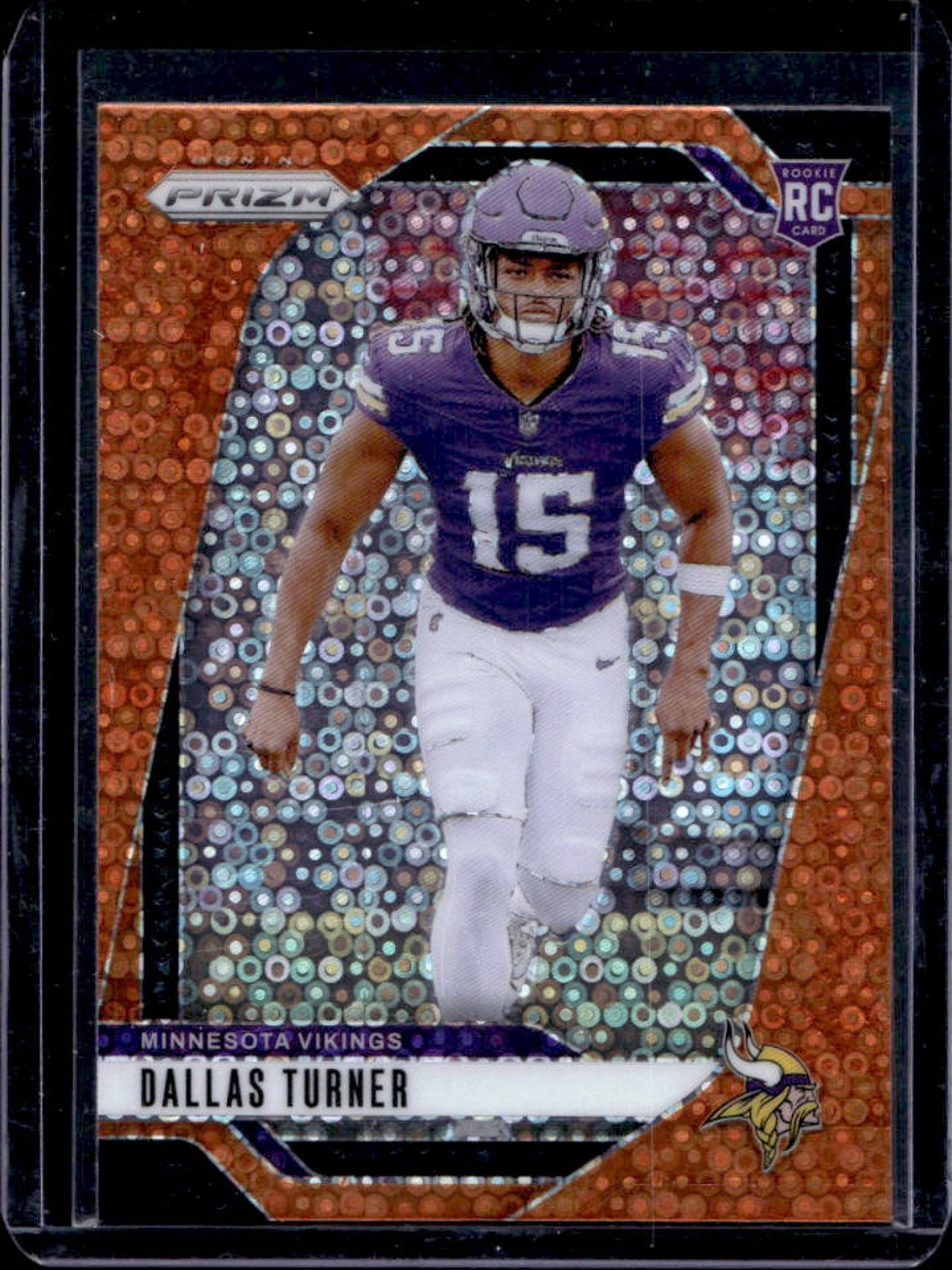 2024 Prizm Dallas Turner RC Disco Rookie #324 Vikings