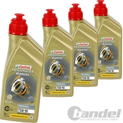 4L CASTROL TRANSMAX TRANSAXLE 75W-90 SCHALTGETRIEBEÖL passend für VW G052911
