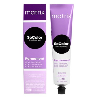 Matrix Socolor Pre-Bonded Extra Coverage 504N Dark Brown Permanent Color 3oz 85g