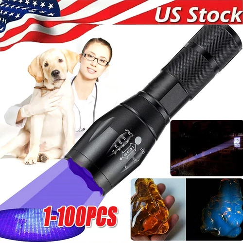 Torcia UV Luce Nera Super Luminosa 120000lm Torcia Ultra Viola Lampada LED
