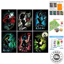 Transform Your Space: Princess-Themed 5D Diamond Painting Kit, 6 Sets Included