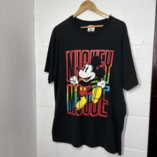 Vintage 90s Mickey Mouse Rainbow Tee Disney Disneyland Disneyworld T-Shirt