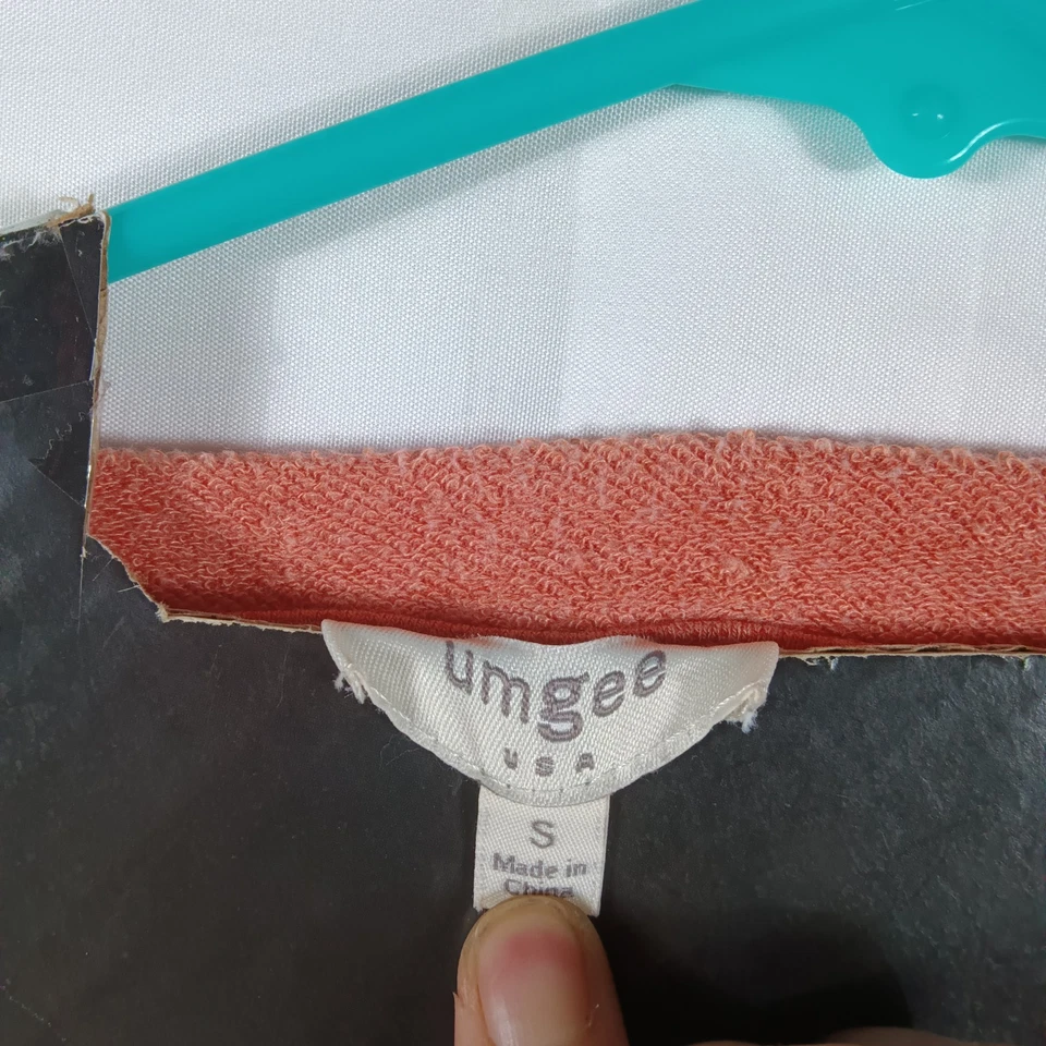 UMGEE USA Para Mujer Talla Pequeña Naranja Mangas Gorra Sudadera Bolsillos Túnica Top Foto 4 de 4