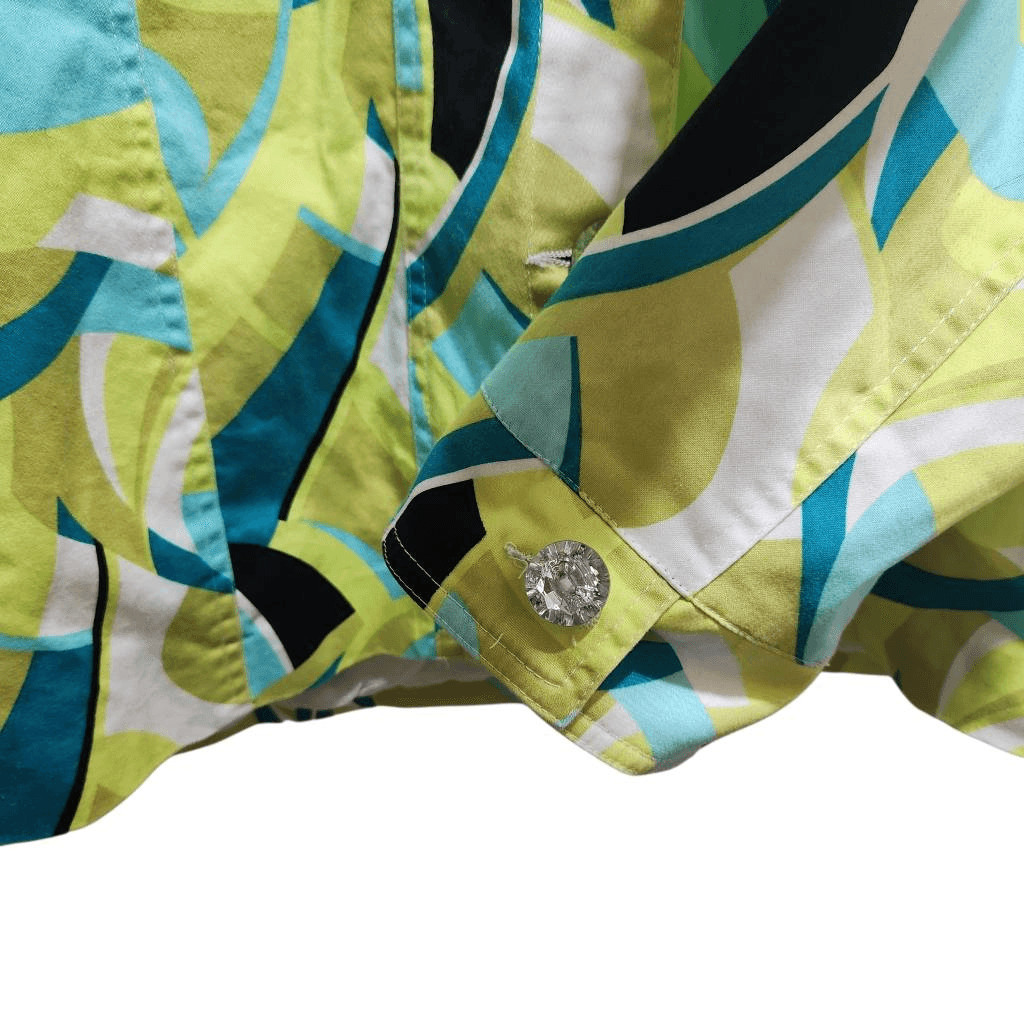 Annabell button front jacket shacket vibrant patt… - image 2