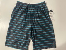 New Quiksilver Boys Youth Shorts Surf Boardshort 12/26 VTG Volley Game On Black