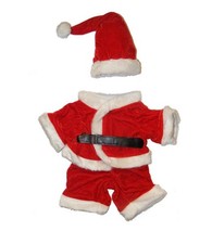 Teddy Mountain 4pc. Santa Claus Teddy Bear Clothes Fit 16" Build a bear