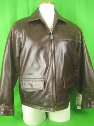 Kenneth Cole Reaction Dark Brown Leather NEW Thermal Insulated Jacket M