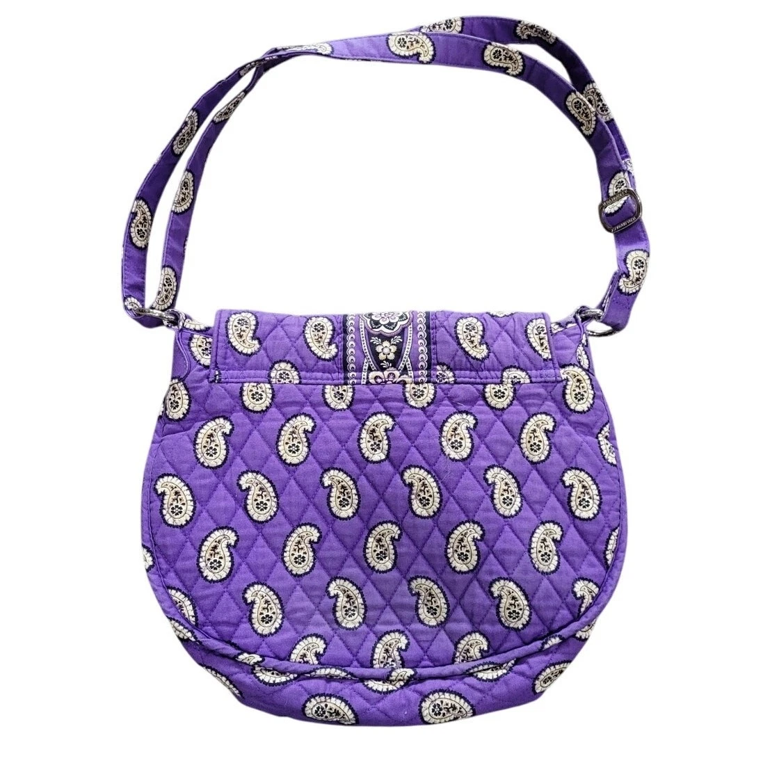 Borsa a tracolla donna Vera Bradley Saddle Up viola paisley