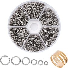 1000pcs 304 Stainless Steel Jump Rings, 18-Gauge Open Jump Ring 4/5/6/8/9/10mm