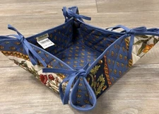 Vent Du Sud French Country Provence Fabric Collapsible Reversible Basket New