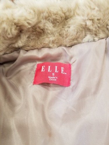 ELLE - WOMEN'S BEIGE SWIRL FAUX FUR VEST - SIZE SMALL NEW! - Picture 8 of 10
