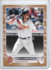 2022 Topps Series 1 AUSTIN HEDGES CAMO PARALLEL SP #16/25 CARD #65 CLEVELAND!
