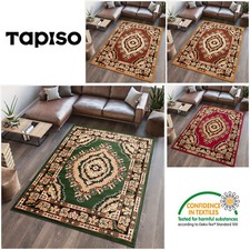 Teppich Kurzflor Modern Floral Bordüre Mehrfarbig Wohnzimmer