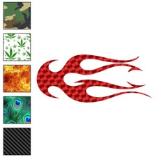Tribal Flames Pinstripe, Vinyl Decal Sticker, 40 Patterns  3 Sizes, 7401