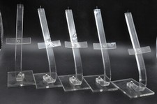 Lot Of 5 Vintage Plexiglass Shoe Display Stands Clothing Costume