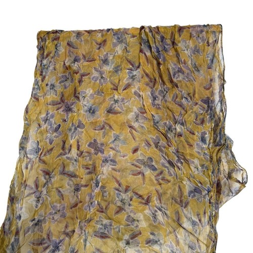 Putumayo Rayon Floral Scarf Yellow - Picture 6 of 11
