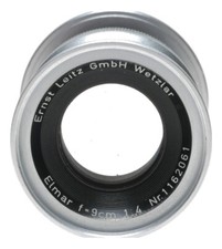 Leitz GmbH f4 Elmar 4/90mm f 9cm Leica M bayonet mount lens