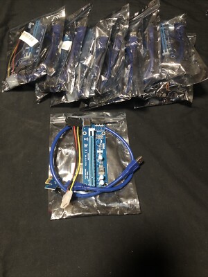 PCI-E 1x to 16x Powered USB 3.0 GPU Riser Extender Adapter Card PCE164P