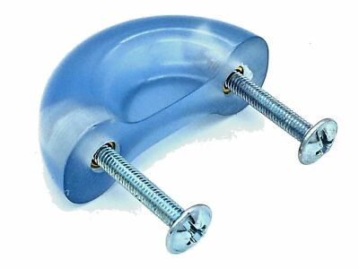 2 x BLAUE GRIFFE 50mm Schranktür Schublade Finger Zugknopf Schrankgriff (416)