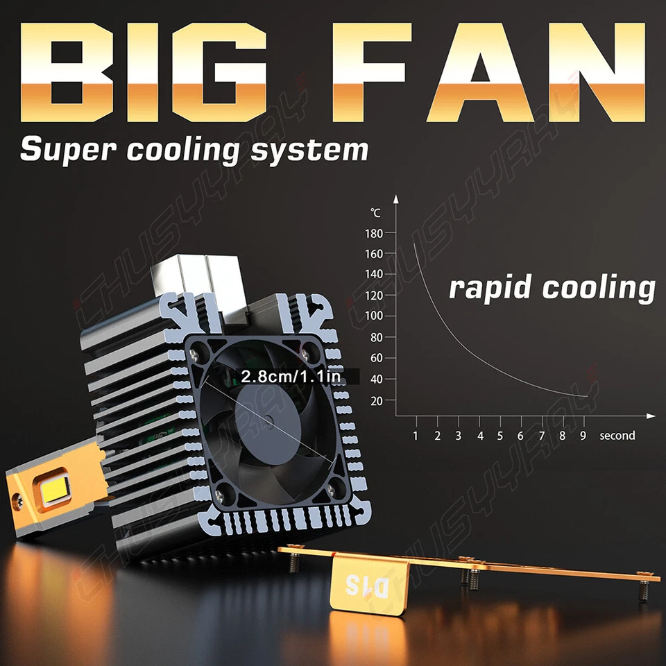 2 x D1S D1R светодиодная лампа фары 6000K дальнего ближнего света обновление ксеноновый комплект преобразования - Изображение 3 из 4