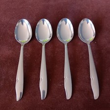 Set of 4 Oneidacraft Deluxe Stainless PROFILE 6-7/8" Soup Spoons NICE