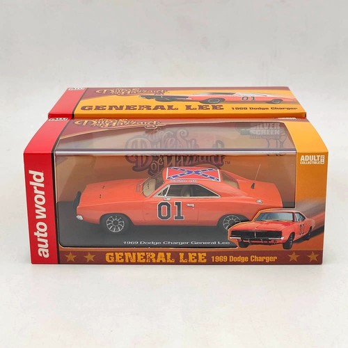 Caricabatteria Auto World 1/43 1969 Dodge General Lee Rosso