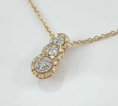 2.00 Ct Round Cut Lab Created Diamond Three Stone Pendant 14k Yellow Gold Finish