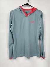 The North Face L Hoodie Womens Blue FlashDry Long Sleeve Thumbholes Active Top