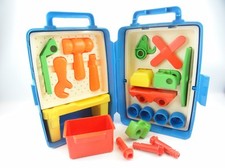 Mattel Tuff Stuff Workshop 2648 Vintage 1978 Complete Set Blue Case 20 Pieces