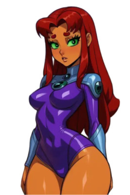 Starfire Titans Waifu Weatherproof Anime Sticker 6'' Car Decal