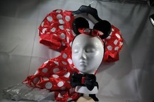Disney Mujer Rojo Minnie Mouse Disfraz Clásico Rojo Negro Blanco Pequeño TF