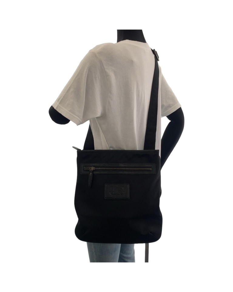 Pre Loved Burberry Black Nylon Crossbody Bag Crossbody Bags One Size
