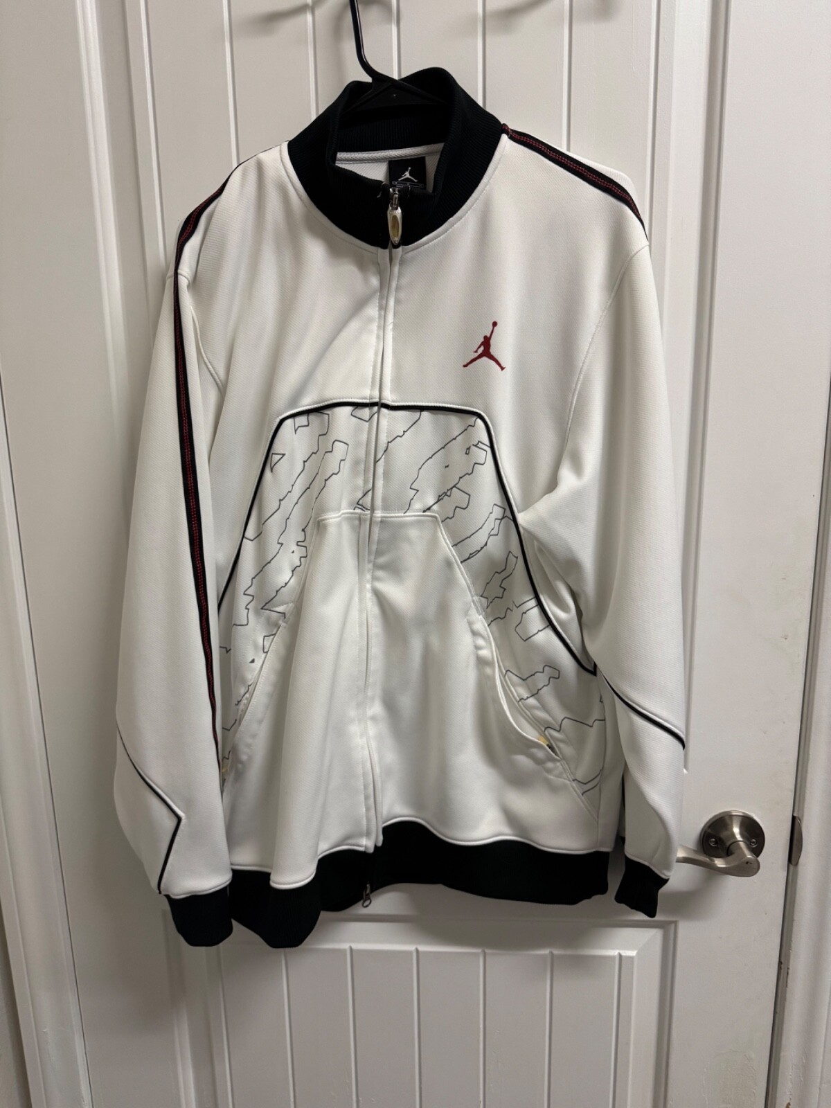 AUTHENTIC Jordan XX2 Mens Vintage 2007 Full Zip Jacket White Jordan Size Medium