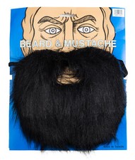 Lumberjack Mountain Man Black Halloween Synthetic Fiber Beard & Moustache Set...