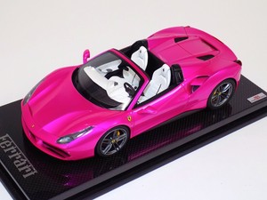 Details About 118 Mr Collection Ferrari 488 Gtb Spider Flash Pink Titanium Wheels Carbon Base