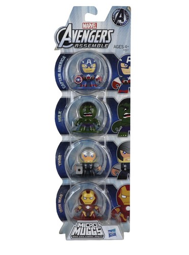 Avengers Assemble Micro Muggs 4 Pack Figure Set Sealed Marvel Comics Hasbro 2012