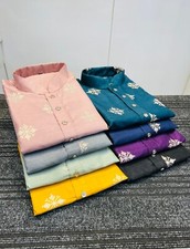 Men's Kurta Pajama Set Indian Party Wear Kurta with Pyjama for Diwali Festival