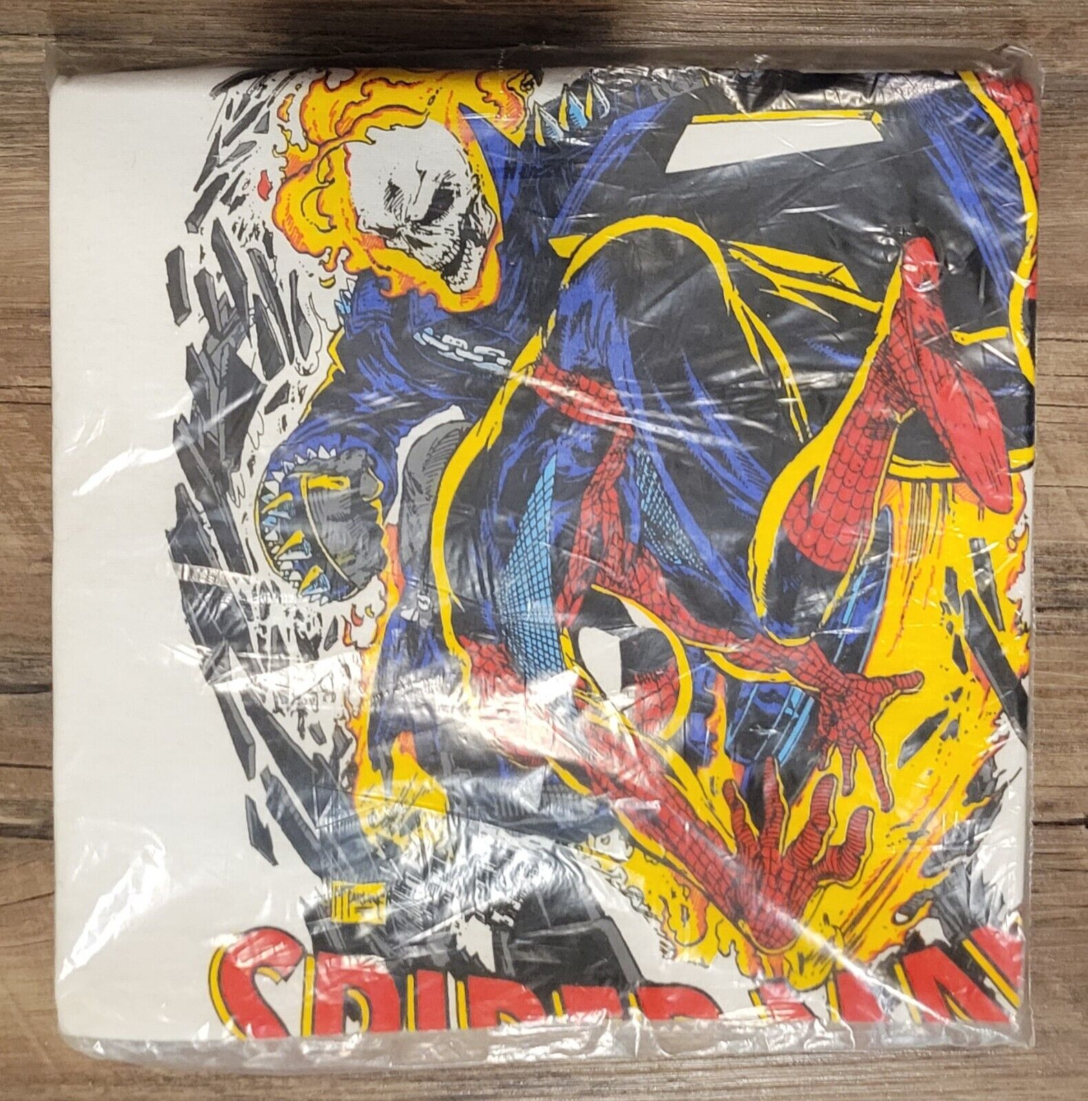 Camisa Grande McFarlane Spider-Man & Ghost Rider Años 90 Imágenes Cómic