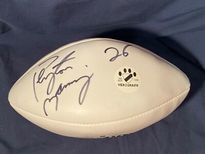 Peyton Manning Signed White NFL Football Indianapolis Colts QB Manning COA