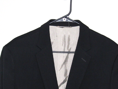 BANANA REPUBLIC 44 Reg Dark Blue Cerruti Blazer Sport Coat Tailored Fit Wool EUC - Picture 1 of 5