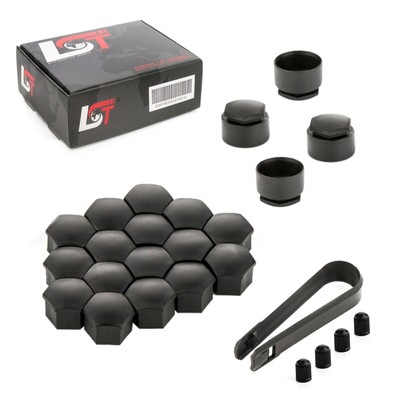 20x Radschrauben Abdeckkappen Sicherungsschraube Set schwarz 17 mm für JEEP