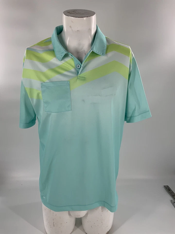 Ping Modern Fit Golf Polo Shirt L Men Light Blue Neon Poly LNWOT YGI L2-311 - Image 2 of 4