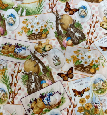 AKO - VINTAGE EASTER #70620 - SCENIC- BY THE YARD