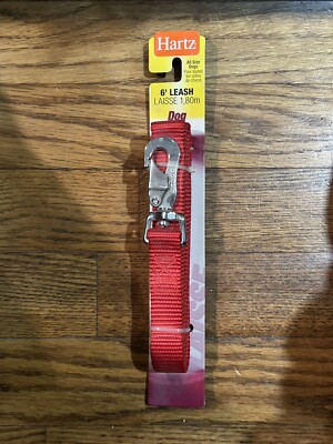 Hartz 6 Foot Red Leash